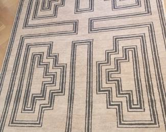 Restoration Hardware (RH) Santali Hand-Knotted Jute Rug in the Camel/Black color configuration, specifically sized at 9.0 x 12.01 feet (274cm x 366cm).