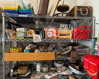 vintage knick knacks, jewelry display and misc. antique mall left over items