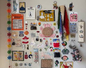our wall of featured crafts to show off the unique selection of craft supplies we carry