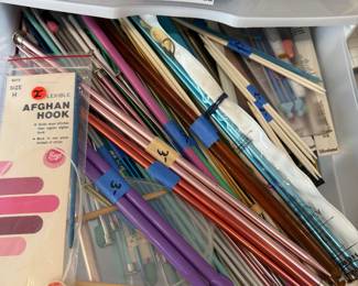 knitting and crochet needles