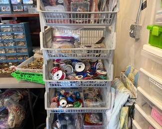 Craft patterns, ribbon, embroidery thread & yarn