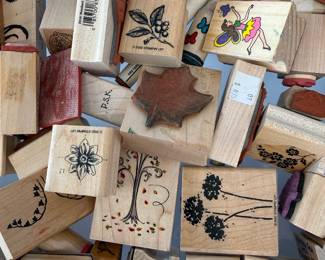 huge rubber stamp collection, with hundreds to choose from. $1-$2 each