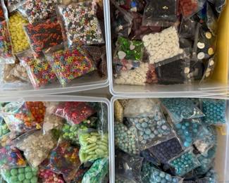 bulk beads, mostly vintage, in all shapes, colors and sizes!