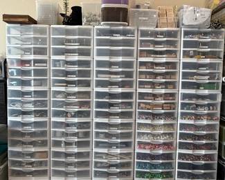 filled with beads, rubber stamps, stickers, jewelry findings, sewing, scrapbooking and much more crafting supplies