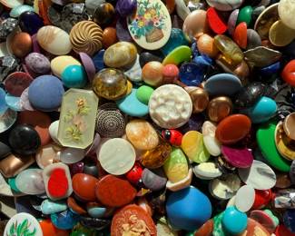 Vintage plastic cabochons - sold by the bag