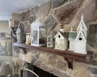 Decorative Birdhouses, Lanterns, Fireplace tools, Decor