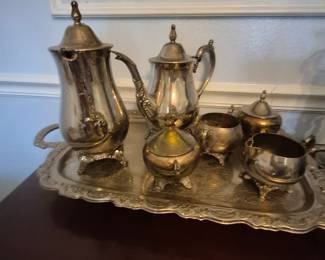 SilverPlate Tea Set with Serving Tray