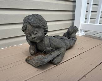 Reading Child Garden Statue
