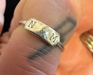 Custom Engraved Sterling Silver Bar Ring