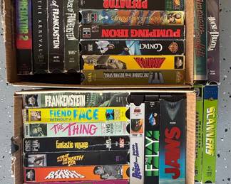 Vintage Horror and Sci-Fi VHS Collection