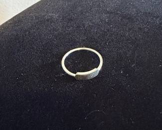 Custom Engraved Sterling Silver Bar Ring
