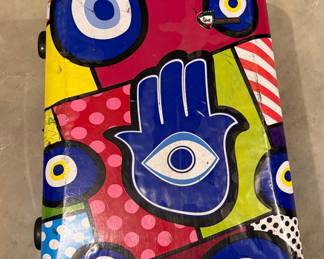 Mia Toro Mercedes Hamsa Evil Eye Hardside Carry-On Luggage