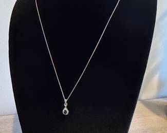 Vera Wang Love Collection Sapphire and Diamond Pendant