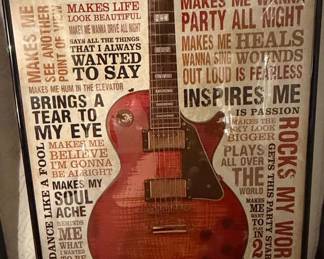 Music Inspires Me Guitar Print