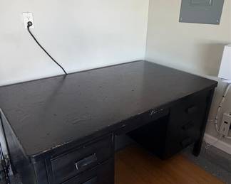Vintage General Fireproofing Metal Tanker Desk