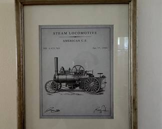Steam Locomotive Patent Art Print