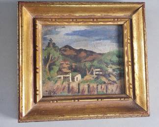 Lot 11 Vintage signed miniature oil on board