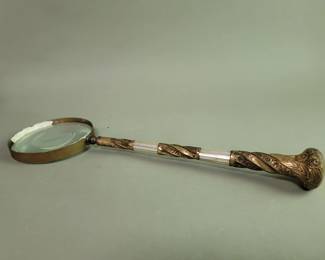 Lot 207 Antique gold plate, mother of pearl, brass