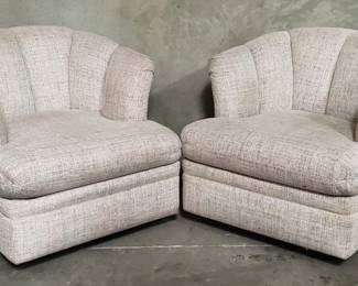 Lot 97 Pair of The Interline Collection scalloped back