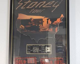 104 Lot 264 Post Malone Stoney Tour commemorative plaque