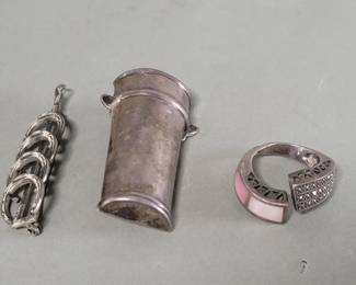 Lot 437 Pair of sterling silver brooches, sterling
