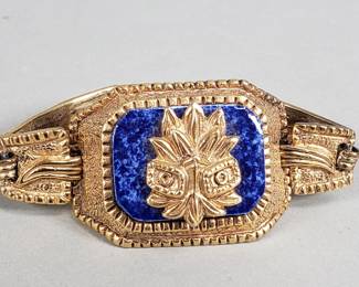 051 Lot 298 Vintage Salvador Teran for Marbel bracelet with lapis lazuli