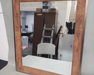 Lot 379 Beveled edge framed mirror