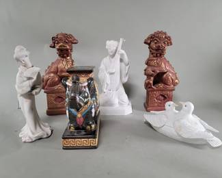 Lot 477 Group of porcelain and ceramic figures