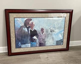 124 Lot 335h Signed golf lithograph with Jack Nicklaus, Arnold Palmer, Gary Player and Tom Watson