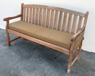 Lot 187 Vintage wood garden bench