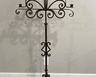 Lot 336h Vintage hand forged Wrought iron candleabra