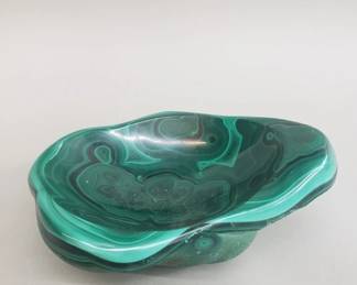 074 Lot 551 Vintage malachite bowl