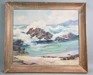 Lot 160 Signed Vera C M Staples oil on panel painting
