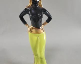 Lot 415 Mid century ceramic Blackamoor dancer figure