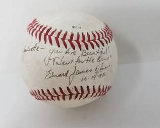 Lot 362 Edward James Olmos signed baseball