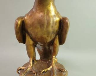 Lot 208 Vintage signed Anthony ceramic bronze tone eagle