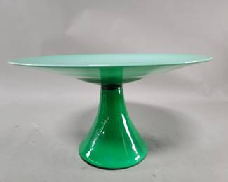 Lot 570 Vintage hand blown glass centerpiece