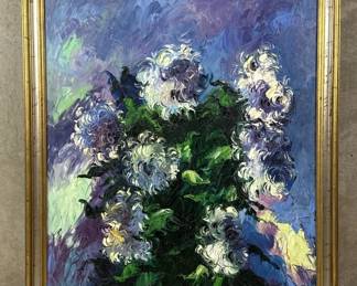 111 Lot 259 Signed Emeric Vagh Weinmann oil on canvas Chrysanthemums
