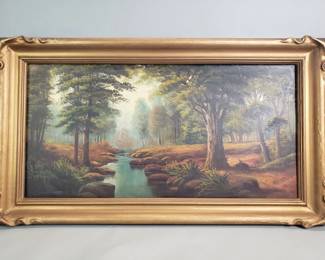 114 Lot 147 Signed John Alfred Coultroup oil on panel landscape painting