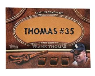 Lot 411h 2011 Topps Frank Thomas leather nameplate
