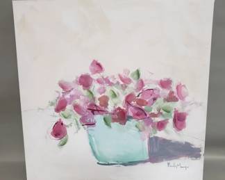 Lot 376 Signed Pamela Munger abstract art on canvas