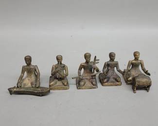 Lot 549 Vintage brass musician mahori orchestra figures