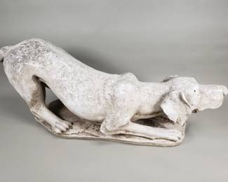 Lot 155 Vintage composite dog garden statue