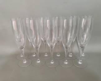 Lot 300 Eleven Rosenthal crystal champagne glasses