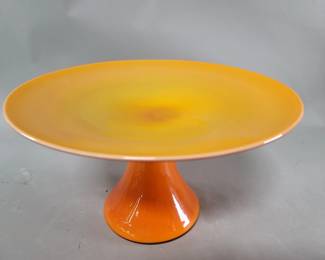 Lot 568 Vintage hand blown glass centerpiece