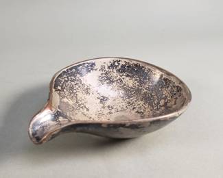 Lot 16 Antique silver plate pap boat
