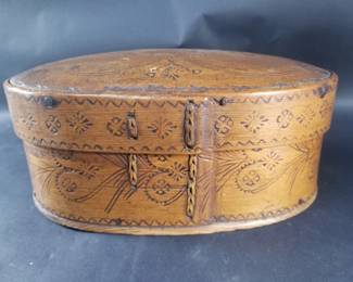 Lot 15 Antique Scandinavian bentwood box