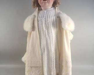 Lot 471 Antique JDK porcelain head doll