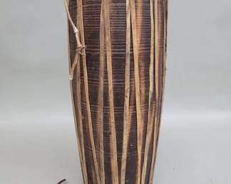 Lot 542 Indonesian cylindrical freestanding wood drum