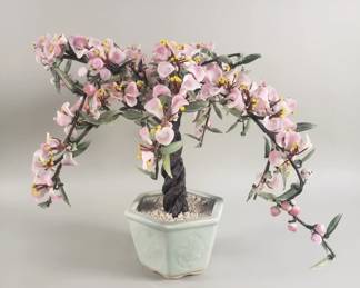 Lot 99 Chinese glass bonsai tree
